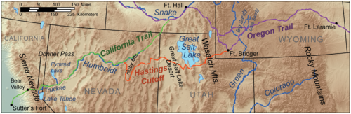 The Donner Party route